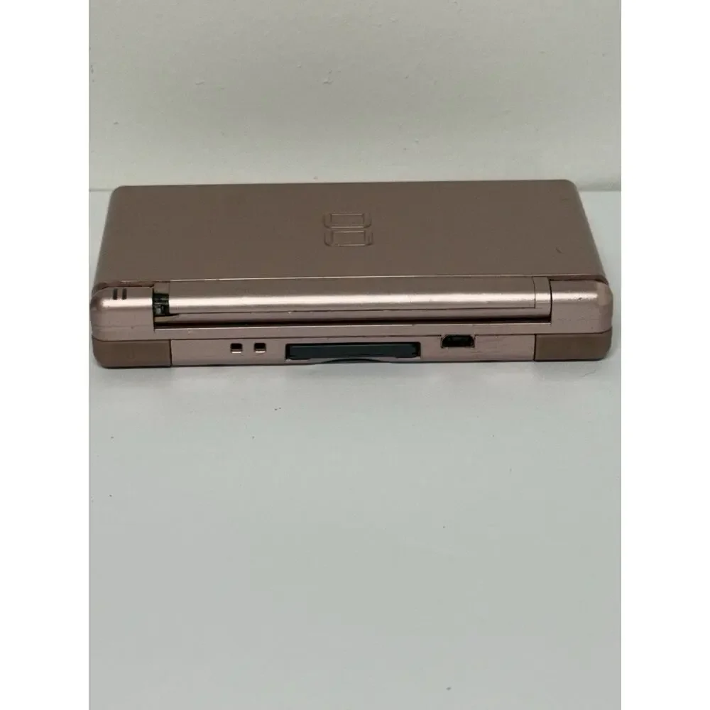 Nintendo DS Lite Metallic Rose Pink Handheld Console Tested Working w/ Charger